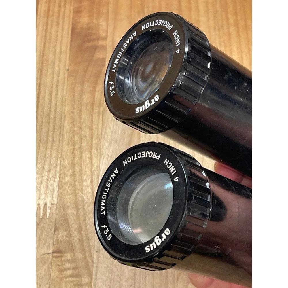 Lot of 2 Argus 4 Inch Projection Anastigmat f3.5 Lens Vintage Projector Parts
